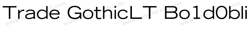 Trade GothicLT Bo1d0blique字体转换